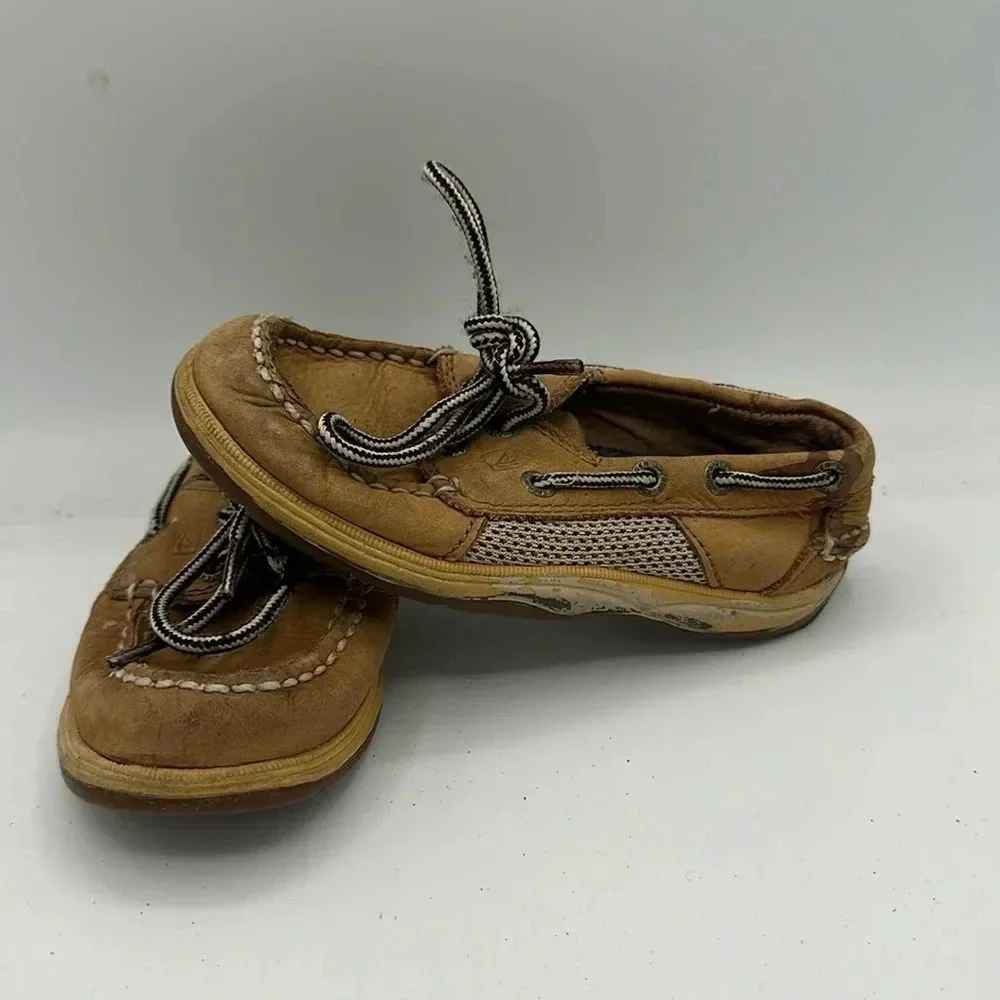 boys leather Sperry Intrepid boat shoes size 10